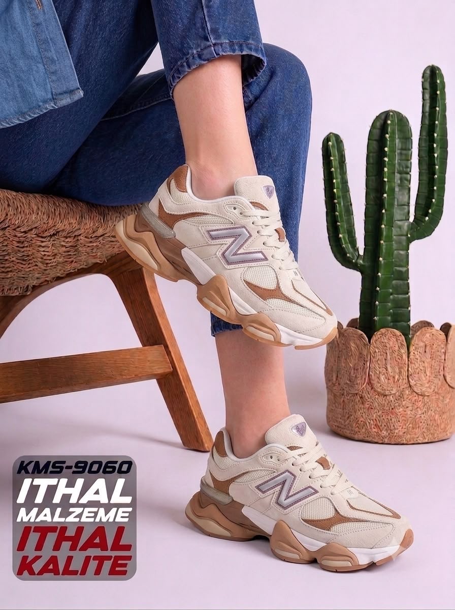 New Balance 9060 Krem Kahve Lila